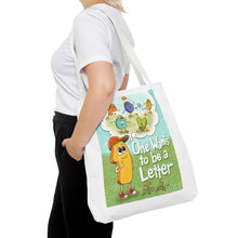 Load image into Gallery viewer, Children’s Book Art Tote Bag — “One Wants to Be a Letter” Illustration