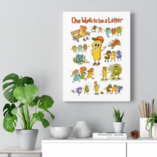 Load image into Gallery viewer, One Wants to be a Letter canvas wrap