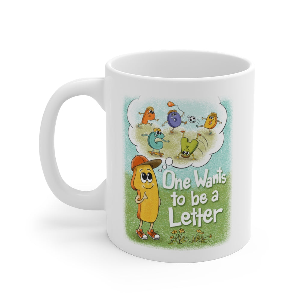One Wants to be a Letter Book Cover mug