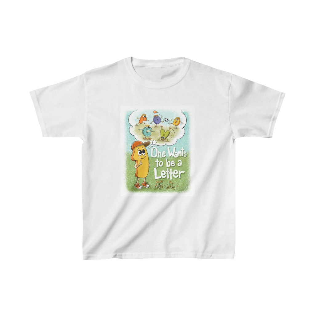 One Wants to be a Letter book cover Kids T-shirt